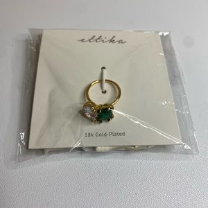 NWT Ettika Crystals 18k Gold Plated Ring: Size 7